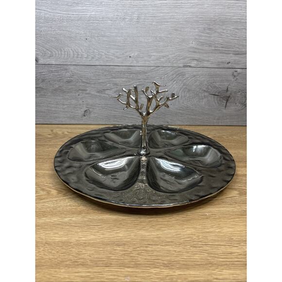 Michael Aram Signature Handmade Tree of Life Serving Plate Platter 12.75x6.5” - Picture 1 of 7